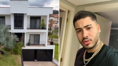 Mansão de MC Kevinho impressiona com cinema no banheiro e elevador