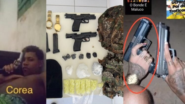 arte com fotos divulgadas pela SSP-BA