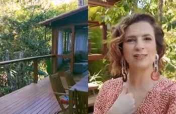 Micaela Góes revela refúgio na serra com jardim à beira de rio no RJ
