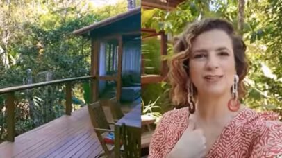 Micaela Góes revela refúgio na serra com jardim à beira de rio no RJ