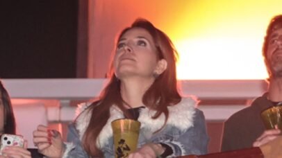 Poliana Abritta curte Rock in Rio com o marido e a filha em rara aparição