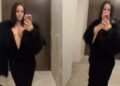 Sabrina Sato exibe barriga de gravidez em look elegante para o trabalho