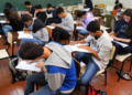 alunos numa sala de aula