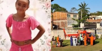 foto montagem - criança Semilly faleceu após colisão em São Francisco do Conde