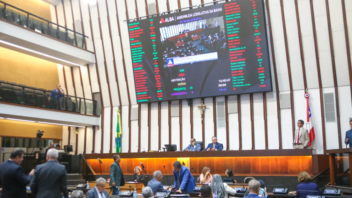 plenário da Assembleia Legislativa da Bahia - Alba - com deputados durante seção