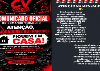 comunicados ligados ao comando vermelho