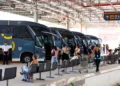 ônibus em rodoviária