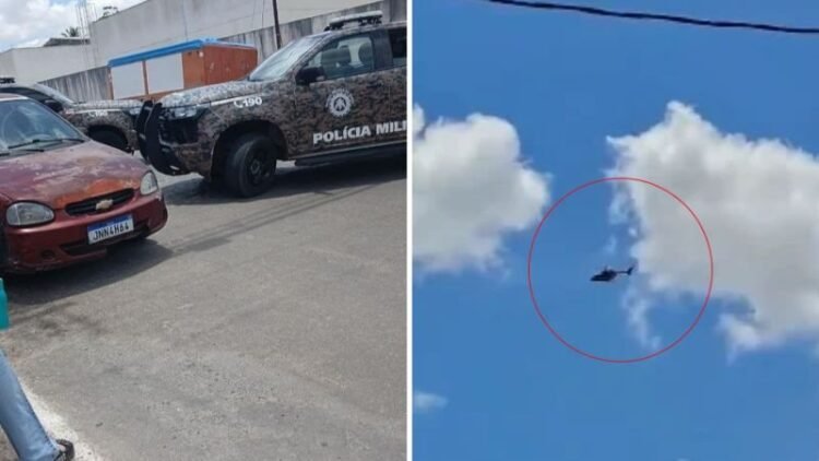 carro do bope e helicóptero da pmba