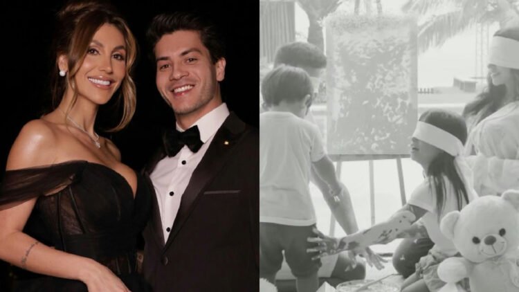 Arthur Aguiar e Jheny Santucci anunciam que esperam uma menina em chá revelação neste domingo