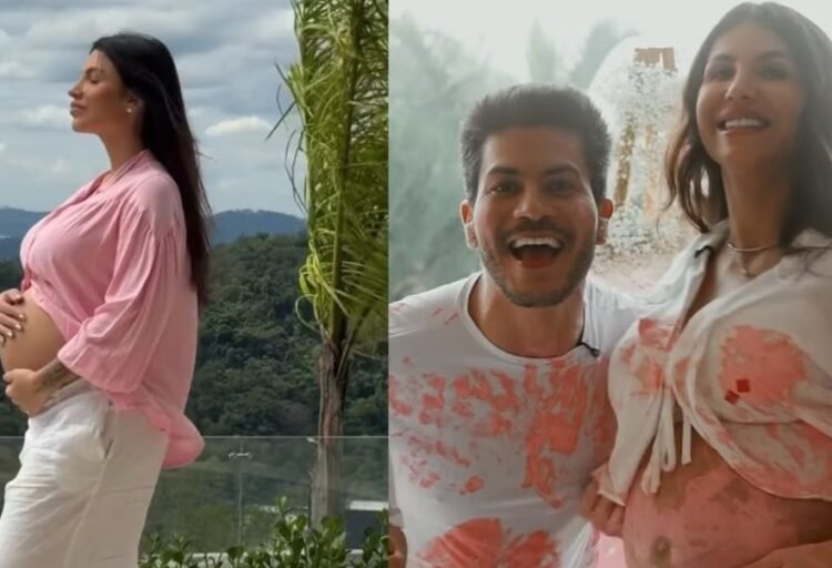 Ex-casal, Arthur Aguiar e Jheny Santucci escolhem o nome Valentina para a filha após separação