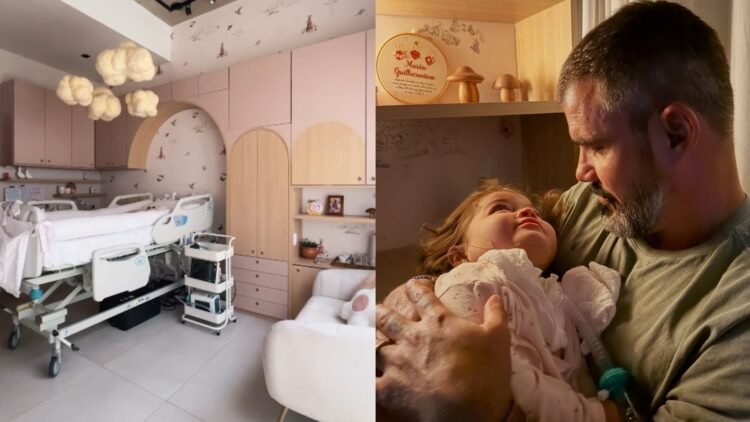 Filha de Juliano Cazarré ganha quarto adaptado de 16 metros quadrados com suporte médico 1 Filha de Juliano Cazarré ganha quarto adaptado de 16 metros quadrados com suporte médico