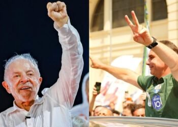 fotos de lula e flávio bolsonaro em campanha
