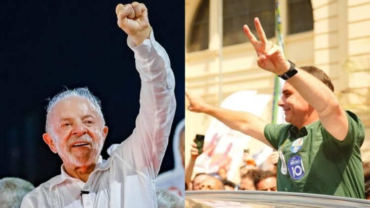 fotos de lula e flávio bolsonaro em campanha