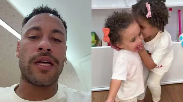Neymar diverte seguidores ao flagrar as filhas aprontando em casa
