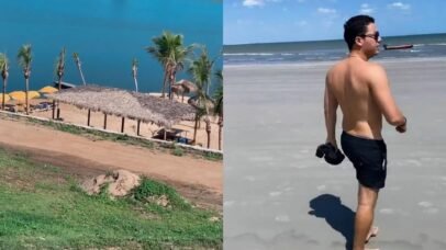 Wesley Safadão surpreende com prainha particular em fazenda no Ceará